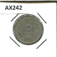 5 QIRSH 1972 EGIPTO EGYPT Islámico Moneda #AX242.E.A - Egypt