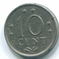 10 CENTS 1970 NETHERLANDS ANTILLES Nickel Colonial Coin #S13363.U.A - Niederländische Antillen