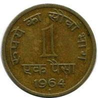 1 PAISA 1964 INDIA Coin #AY975.U.A - India