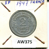 2 FRANCS 1947 FRANCE Coin #AW375.U.A - 2 Francs