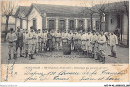 AGJP4-0301-45 - MONTARGIS - 82e Régiment D'infanterie - épluchage Des Pommes De Terre  - Montargis