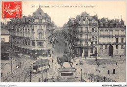 AGJP3-0241-45 - ORLEANS - Place Du Martroi Et Rue De La République  - Orleans