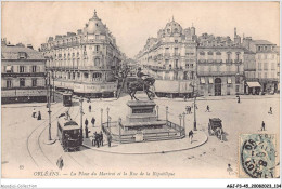 AGJP3-0243-45 - ORLEANS - La Place Du Martroi Et La Rue De La République  - Orleans