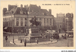 AGJP3-0233-45 - ORLEANS - Le Martroi Et La Poste  - Orleans