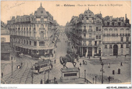 AGJP3-0232-45 - ORLEANS - Place Du Martroi Et Rue De La République  - Orleans