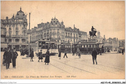 AGJP3-0217-45 - ORLEANS - La Place Du Martroi - Les Trams - Orleans