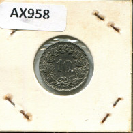10 RAPPEN 1961 B SCHWEIZ SWITZERLAND Münze #AX958.3.D.A - Sonstige & Ohne Zuordnung