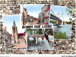 AGJP7-0624-45 - BONNY SUR LOIRE - Loiret - Rue Nationale - L'église - Le Vieux Pont Du Moyen-age - Le Pont Suspendu  - Andere & Zonder Classificatie