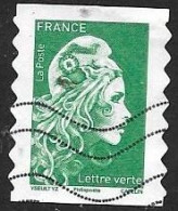 TIMBRE N° 1598   - ADHESIF  -  MARIANNE       - OBLITERE  - 2018 - Used Stamps