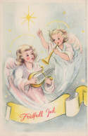 ENGEL WEIHNACHTSFERIEN Vintage Ansichtskarte Postkarte CPSMPF #PAG772.A - Engel