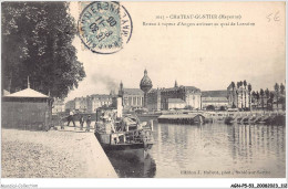 AGNP5-0415-53 - CHATEAU-GONTIER - Bateau A Vapeur D'angers Arrivant Au Quai De Lorraine - Chateau Gontier