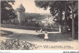 AGNP4-0260-53 - LAVAL - Le Jardin Public - La Perrine Au Loin Et Chateau Et Les Ponts Sur La Mayenne - Laval