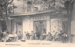 GREOUX-les-BAINS (Basses-Alpes) - Hôtel Des Alpes - Café, Automobile - Voyagé 1922 (2 Scans) - Gréoux-les-Bains