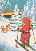 WEIHNACHTSMANN SANTA CLAUS Neujahr Weihnachten GNOME Vintage Ansichtskarte Postkarte CPSM #PBL892.A - Kerstman