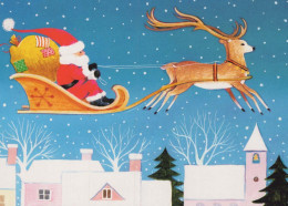 PÈRE NOËL Bonne Année Noël GNOME Vintage Carte Postale CPSM #PBL676.A - Kerstman