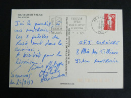 FREJUS - VAR - FLAMME FORUM JVLII SUR MARIANNE BRIAT - LES ARENES - Mechanical Postmarks (Advertisement)