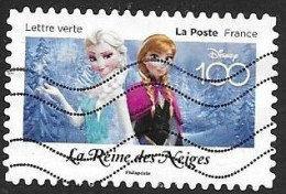 TIMBRE N° ??  - ADHESIF  -  LA REINE DES NEIGES        - OBLITERE  - 202 ?? - Gebruikt