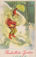 SANTA CLAUS Happy New Year Christmas Vintage Postcard CPSMPF #PKG309.A - Santa Claus