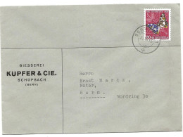 169 - 96 - Enveloppe Envoyée De Schüpbach - Timbre Pro Juventute 1956 - Cartas & Documentos