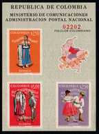 02 - KOLUMBIEN - 1971 - S/S - MI#: BLOCK 33 - MNH - TRADITIONAL DANCES FROM COLOMBIA. CAT VAL : 5.50  EUR. - Kolumbien