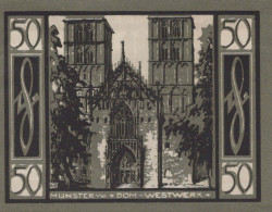 50 PFENNIG 1921 Stadt MÜNSTER IN WESTFALEN Westphalia DEUTSCHLAND Notgeld #PF411 - [11] Local Banknote Issues