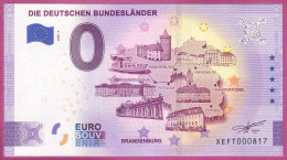 0-Euro XEFT 2020-6 DIE DEUTSCHEN BUNDESLÄNDER - BRANDENBURG - Privatentwürfe