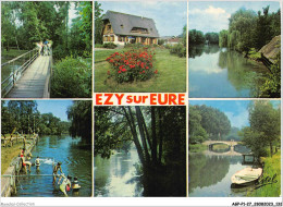 AGPP1-0067-27 - EZY-SUR-EURE - La Passerelle De Saussay, Une Chaumière Normande, L'eure, La Baignade  - Sonstige & Ohne Zuordnung
