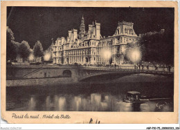 AGPP10-0878-75 - PARIS-LA-NUIT - Hotel De Ville  - Parijs Bij Nacht