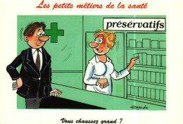 CPM   Alexandre   - Les Petits Métiers De La Santé   PRESERVATIFS      Vous Chaussez Grand ? - Humour