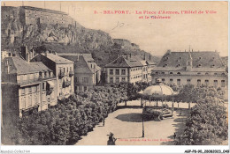AGPP8-0690-90 - BELFORT-VILLE - La Place D'armes, L'hotel De Ville Et Le Chateau  - Belfort - Stadt
