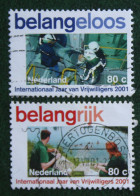 Belangeloos NVPH 1968 A+b  (Mi 1874-1875) 2001 Gestempeld / Used NEDERLAND / NETHERLANDS - Gebruikt