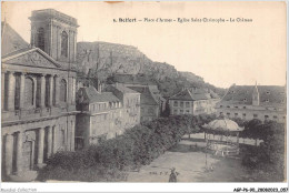 AGPP6-0554-90 - BELFORT-VILLE - Place D'armes, Eglise Saint-christophe, Le Chateau - Belfort - Ville