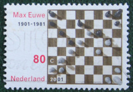 Stamps  Max Euwe Schaken Chess Schach  NVPH 1969 A (Mi 1972) 2001 Gestempeld / Used NEDERLAND / NETHERLANDS - Oblitérés