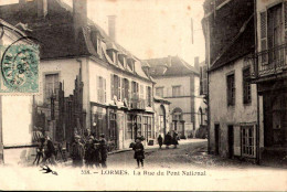 Nièvre : LORMES : La Rue Du Pont National /// 112 - Lormes