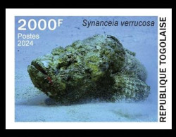 TOGO 2024 STAMP 1V IMPERF 2000F - TOXIC SPECIES - FISH POISSON POISSONS - MNH - Fische