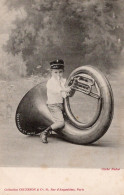 Enfant Jouant Du Saxo   - Gouesnon Paris Carte Pionnière Cliché Nadar - Muziek En Musicus