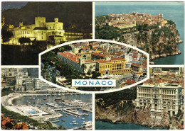 CPSM MULTI-VUES DE MONACO  (MONACO) - Viste Panoramiche, Panorama