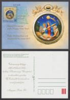 CHRISTMAS Gift POSTCARD For Stamp Collectors Subscriber RRR Clock Jesus Mary 2000 Hungary FILAPOSTA FDC Postmark - Weihnachten