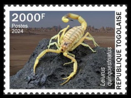 TOGO 2024 STAMP 1V 2000F - TOXIC SPECIES - SCORPIONS SCORPION - MNH - Araignées