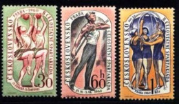 CS 1960 Mi 1203-5 Yt 1086-1088 ** Sports - Unused Stamps