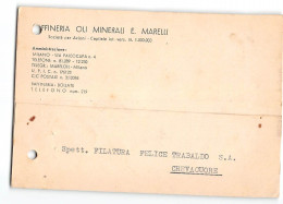 AG2567 RAFFINERIA OLI MINERALI - MARELLI - MILòANO X CREVACUORE - PRESENTI 2 BUCHI - Publicités