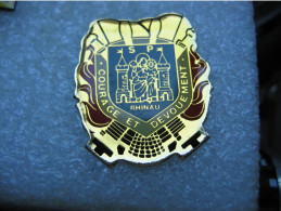 Pin's Des Sapeurs Pompiers De La Ville De RHINAU (Dépt:67) - Feuerwehr