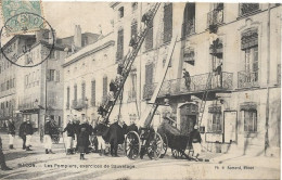 MACON Les Pompiers, Exercices De Sauvetage - Macon