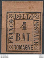 1859 Romagne 4 Bajocchi Fulvo Af MNH Sassone N. 5 - Romagna