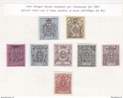 1866 Belgio - STEMMA 8 PROVE PER LA SERIE DEL 1866-67 - Other & Unclassified