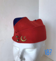 FRANCE - BONNET DE POLICE CALOT MILITAIRE Mod.1944 3eme ZOUAVES …….#187 - 1939-45