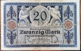 Billet Allemagne 20 Mark 4 - 11 - 1915 / Reichsbanknote - 20 Mark