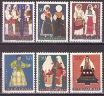 Yugoslavia 1964 - National Costumes - Mi 1085-1090 - MNH**VF - Nuevos