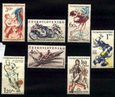 CS 1961 Mi 1244-1250 Yt 1125-1131 ** Sport, Nice Set - Unused Stamps