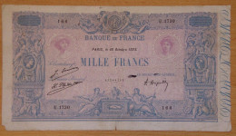 Billet France - 1000 Francs Bleu Et Rose 16 Octobre 1923 - 1 000 F 1889-1926 ''Bleu Et Rose''